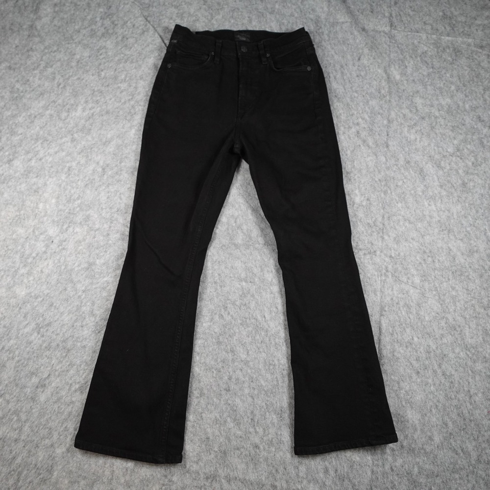 Citizens of Humanity Jeans Women 24 Black Demy Cropped Flare High Rise Stretch